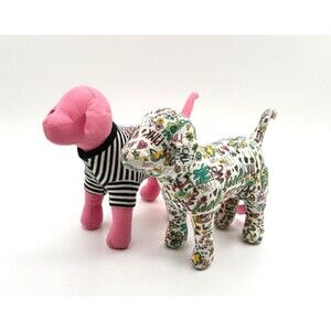 Victoria's Secret Pink Collectible Plush Dog Stuffed Animal‎ Toy Official  Lot 2